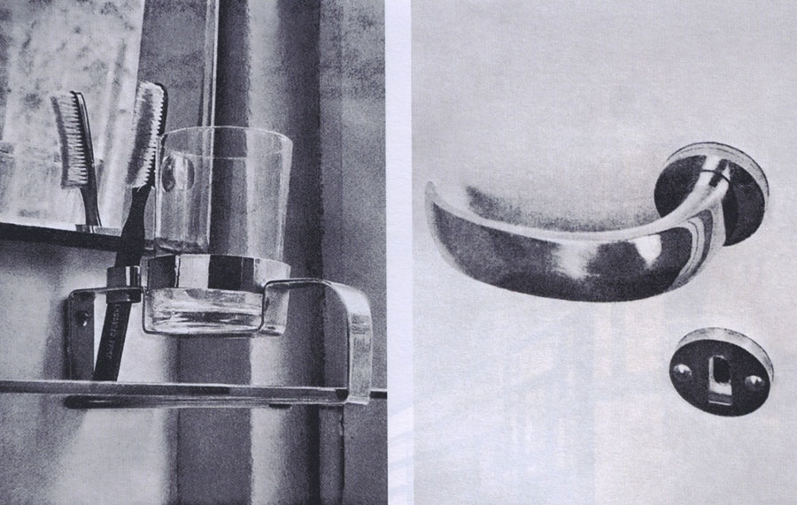 Helena Syrkus, Szymon Syrkus, details from the interior of Dr. N.’s house in Konstancin, near Warsaw, ca. 1932-1933, photo: reproduction of a drawing of a 'Wnętrze' magazine, 1933-1934